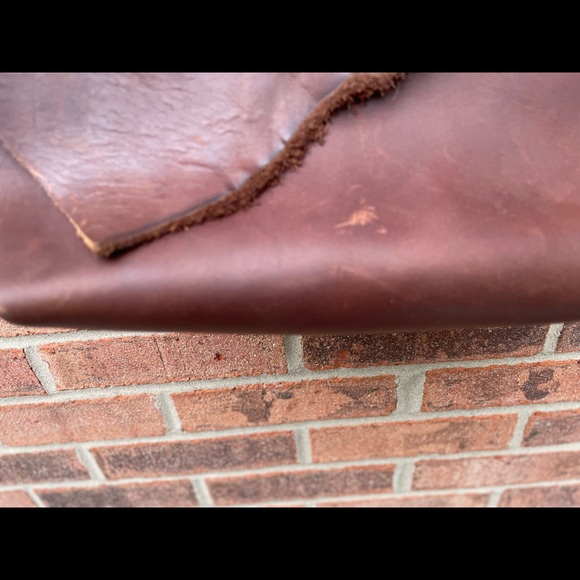 Unique handmade vintage Large leather tote/ crossbody bag - Picture 15 of 16